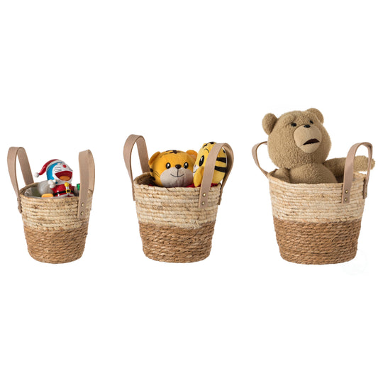 Corn Rope Round Storage Basket