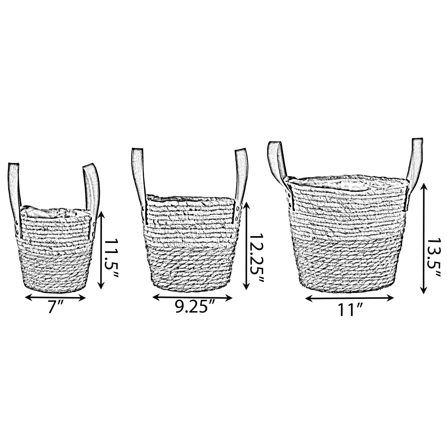 Corn Rope Round Storage Basket