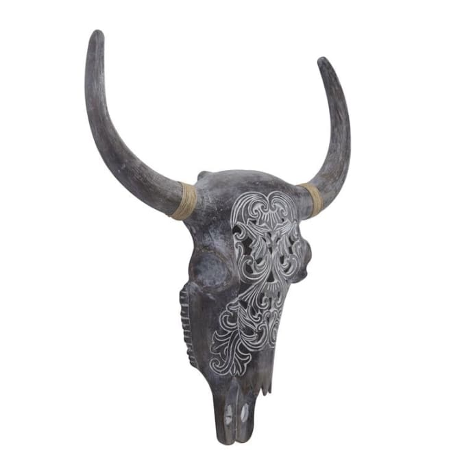 Polystone Bull Skull - 22.8"