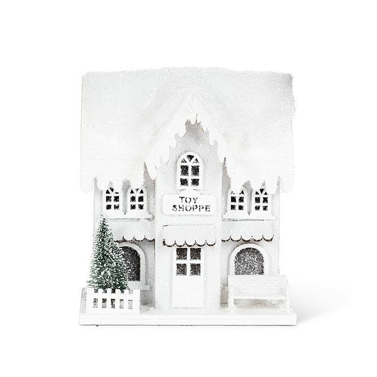 Snowy Toy Shop w/LED - 3.5" x 5"