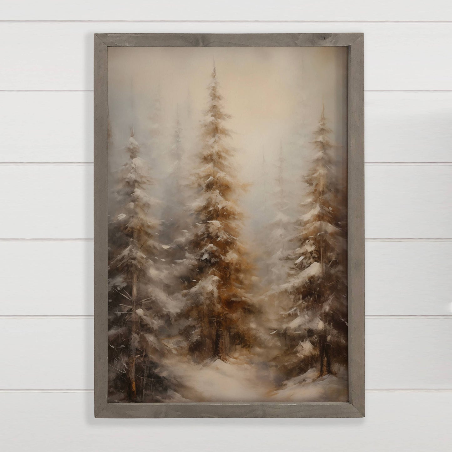 Tall Winter Pine Trees Sign - 20"x30"