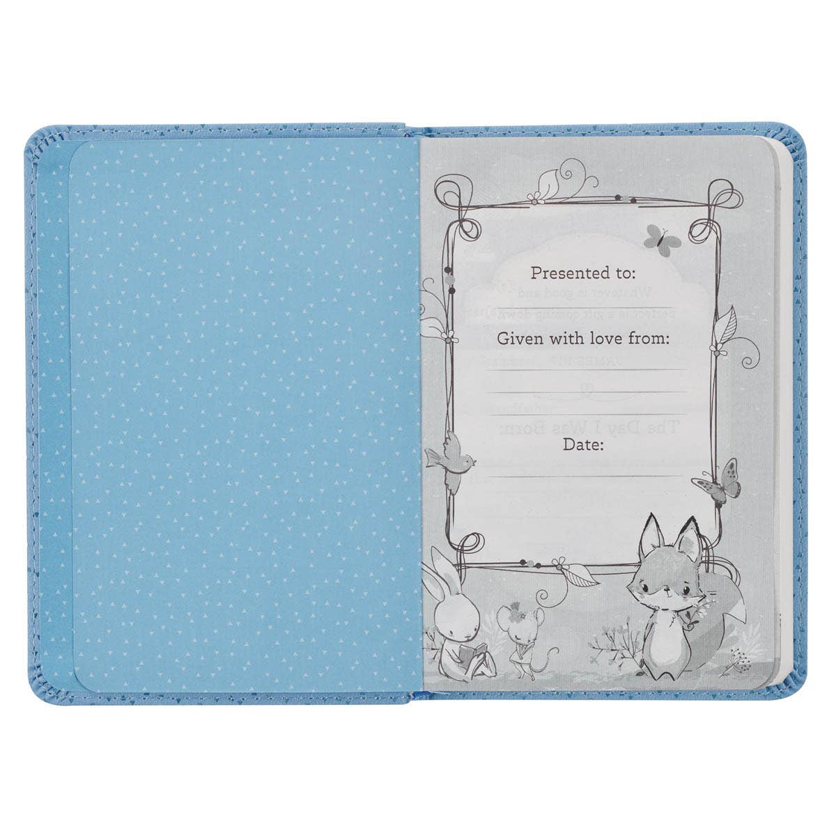 Baby Boy New Testament Bible in Faux Leather