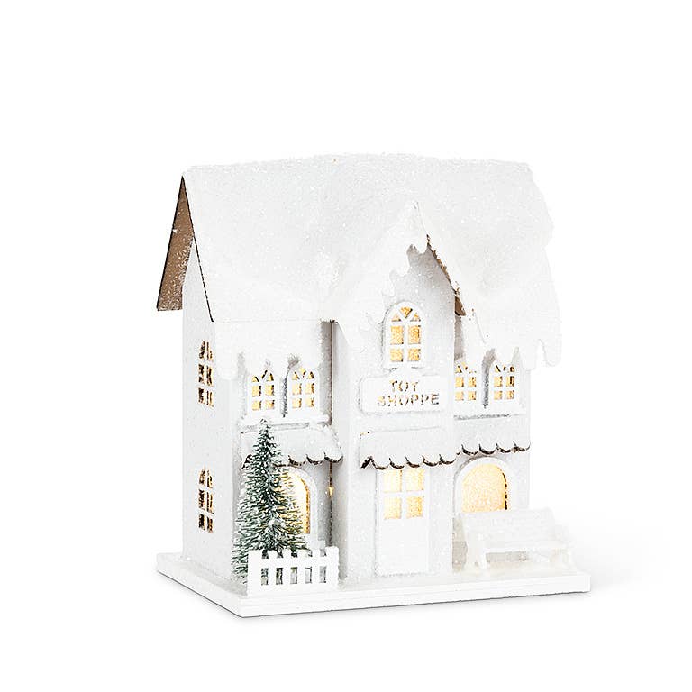 Snowy Toy Shop w/LED - 3.5" x 5"