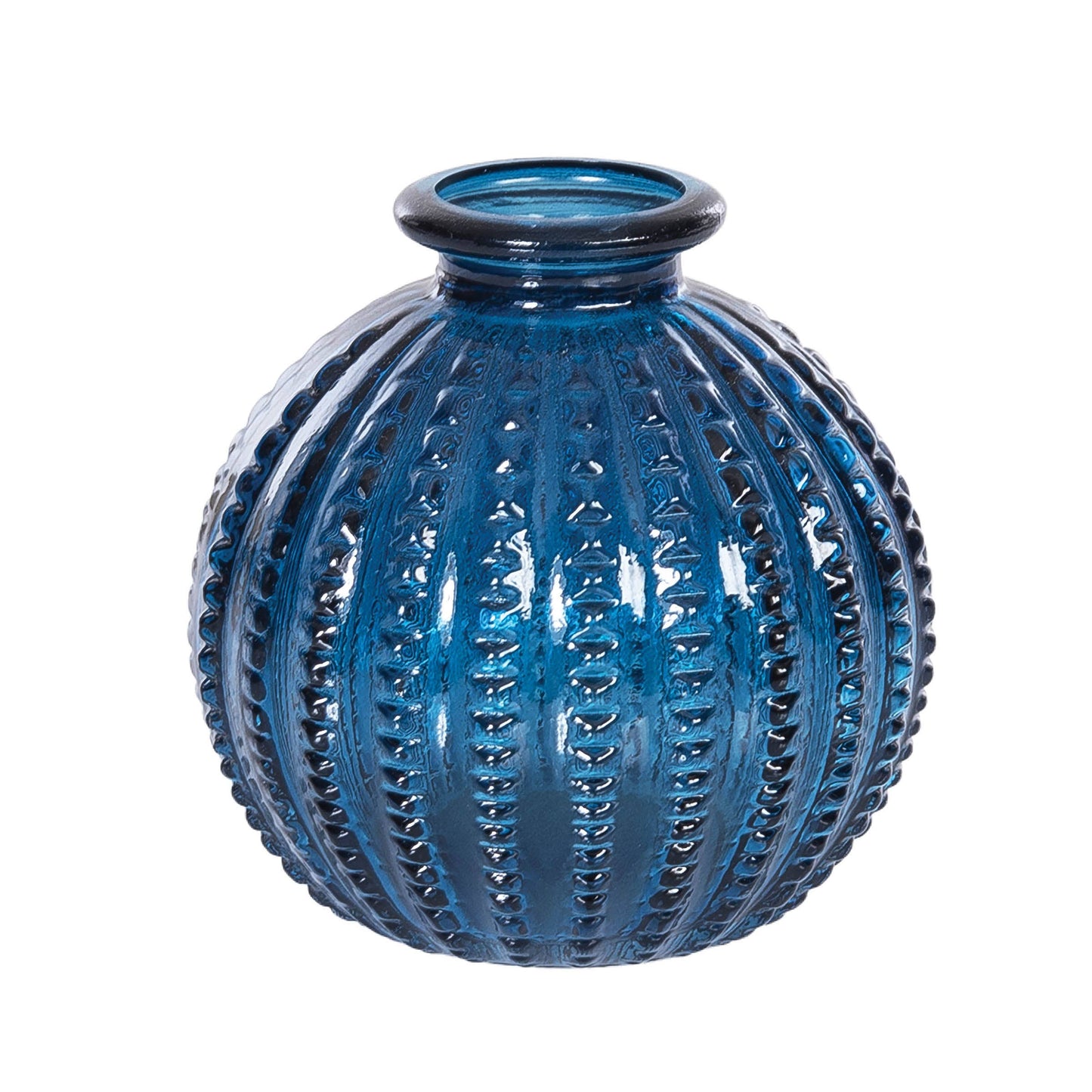 Mini Blue Glass Vase - 3.5"
