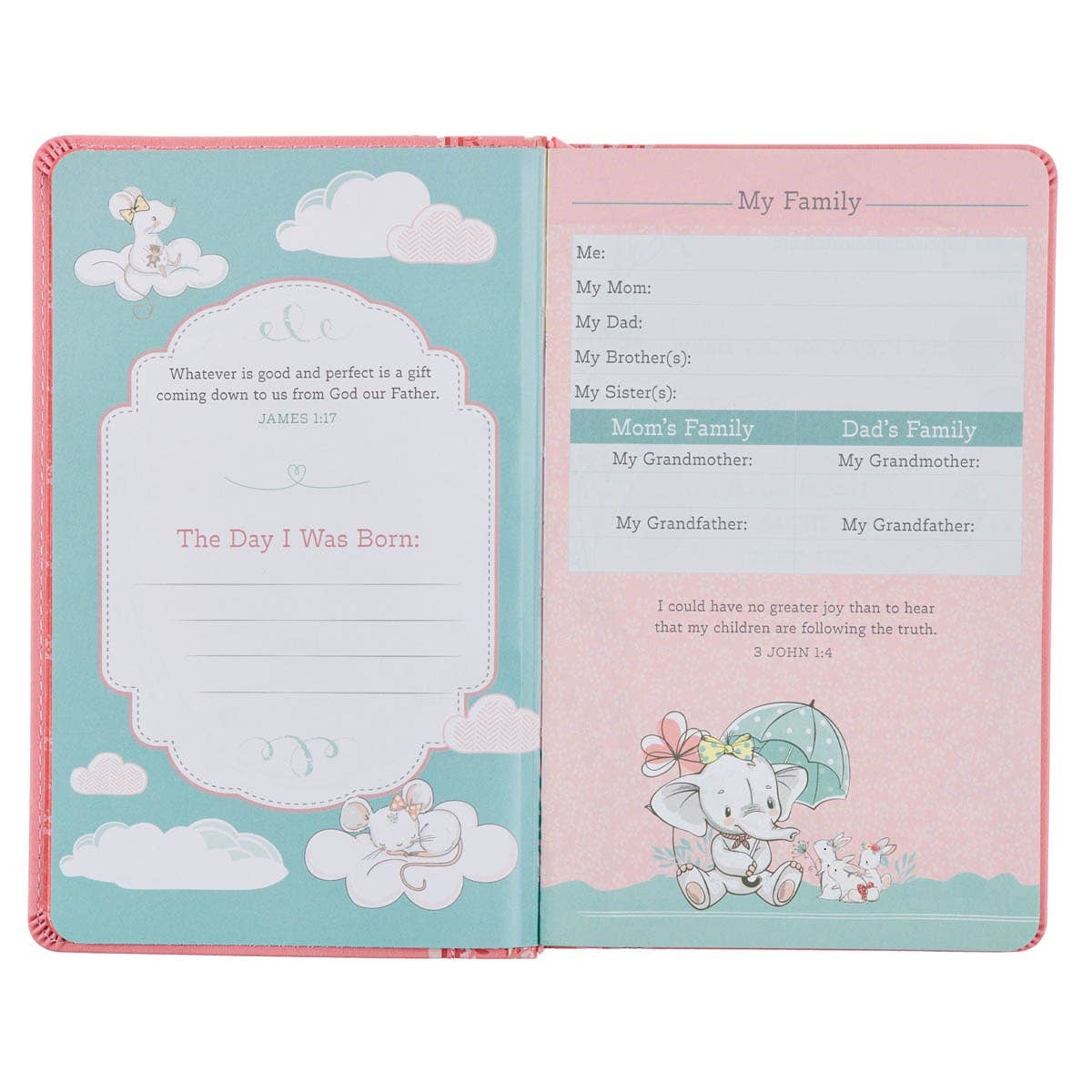 Baby Girl Bible in Faux Leather