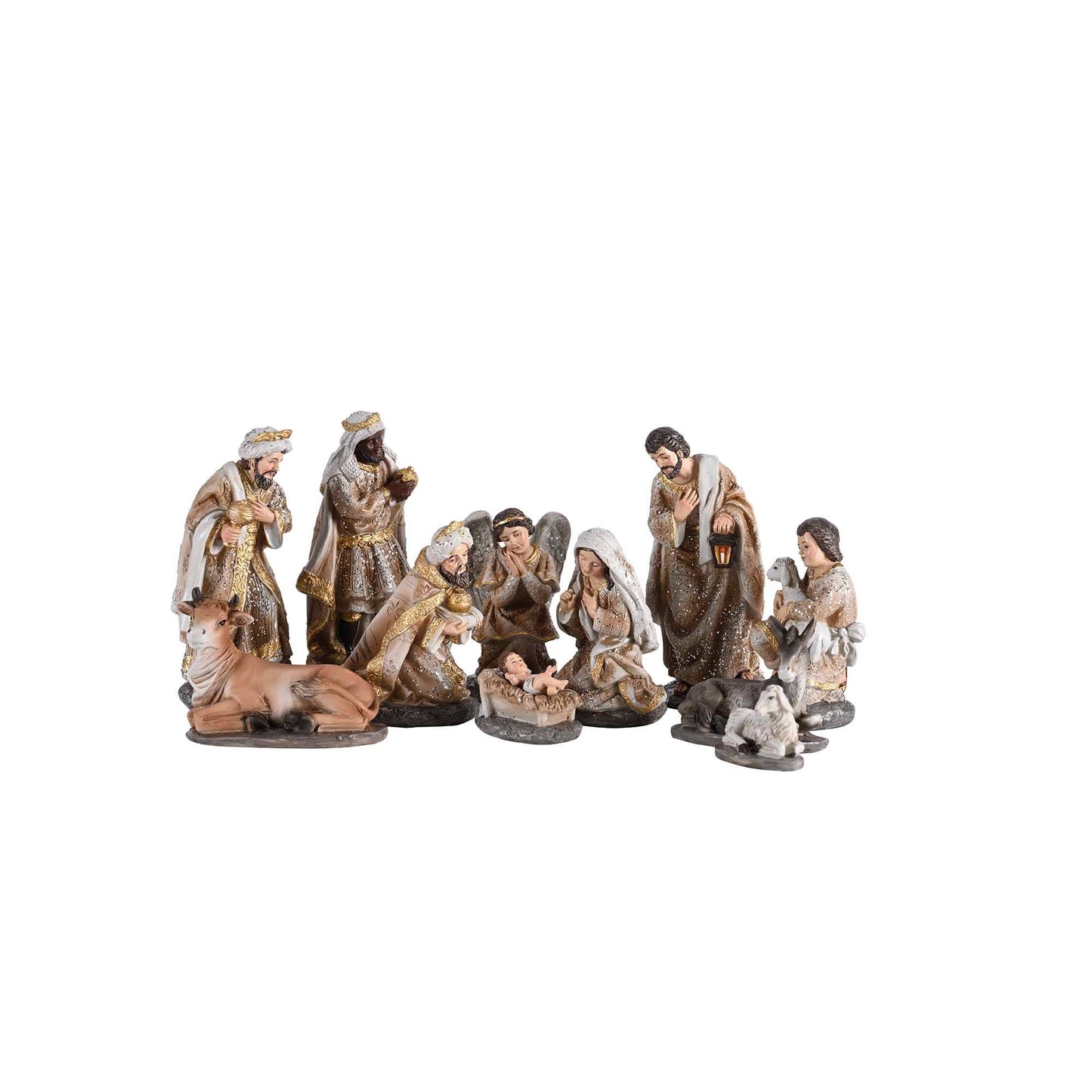 Nativity Set - 11 Pieces with Removeable Jesus - 5.5"