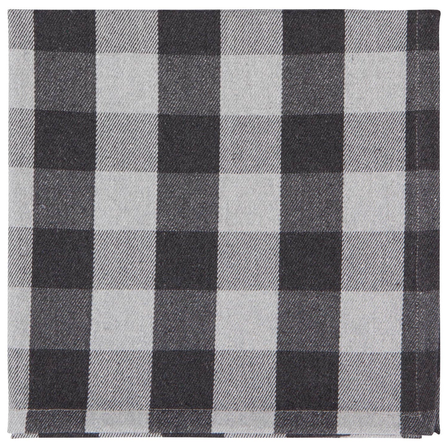 Gray Buffalo Check Napkins - Set/4