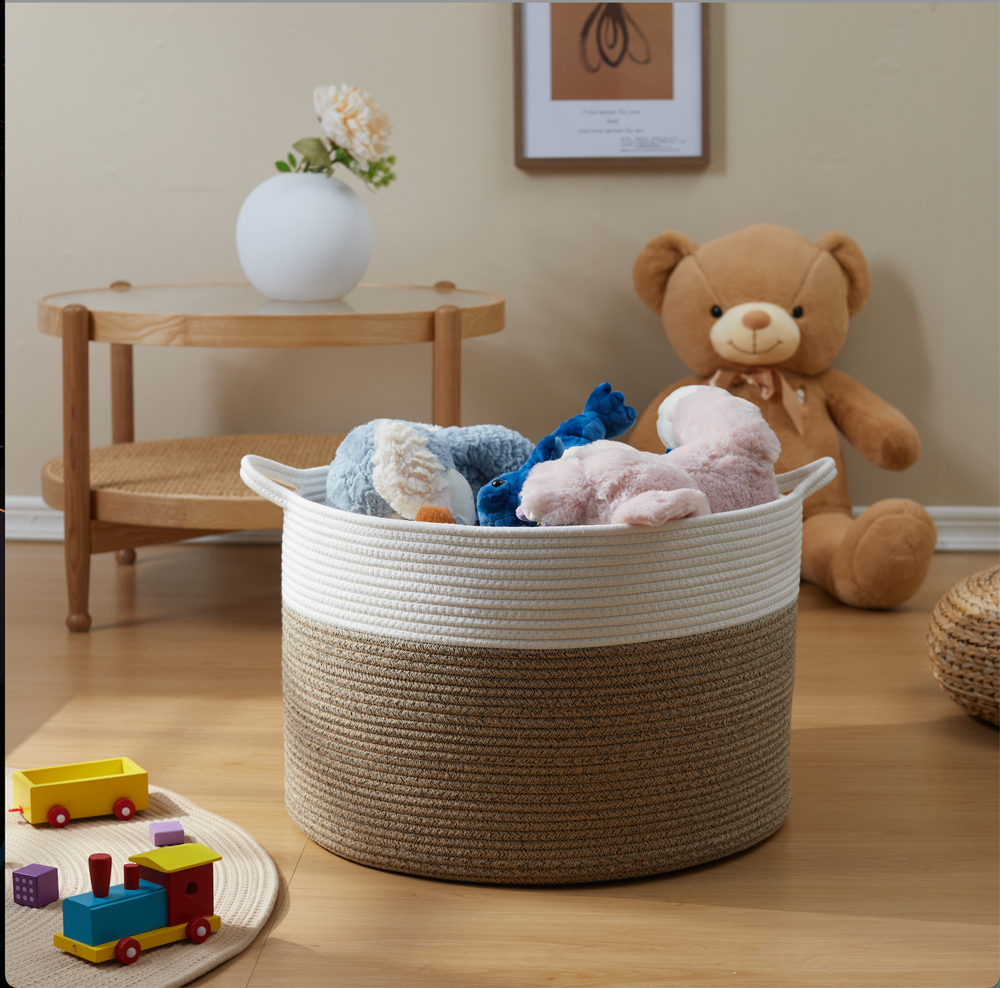 XLarge Handmade Cotton Rope Storage Basket/Hamper