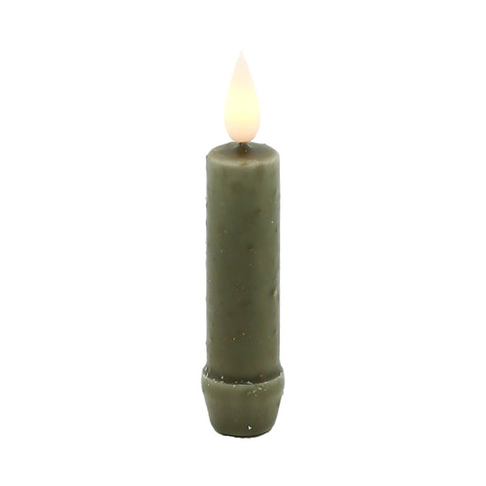 Sage Green Taper LED Candle - 4.25"