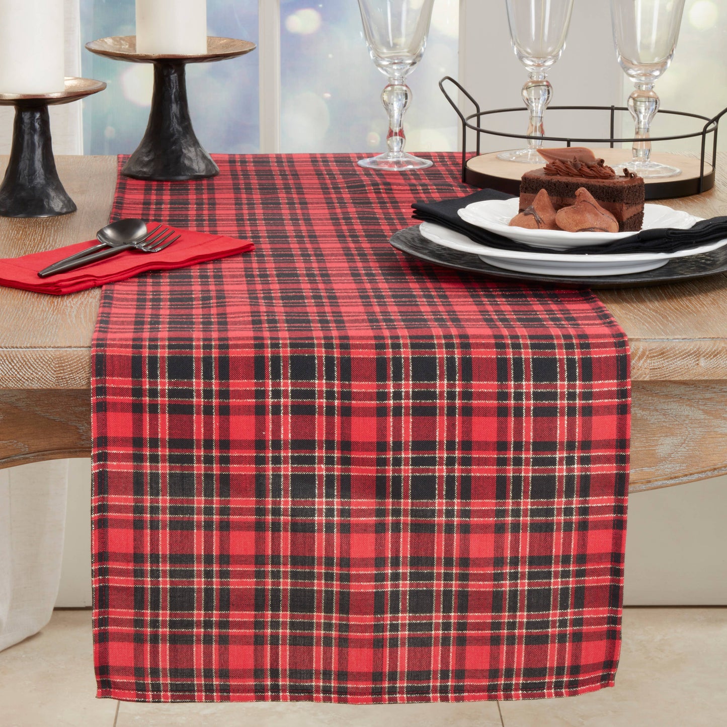 Plaid Design Table Runner - 16"x72"