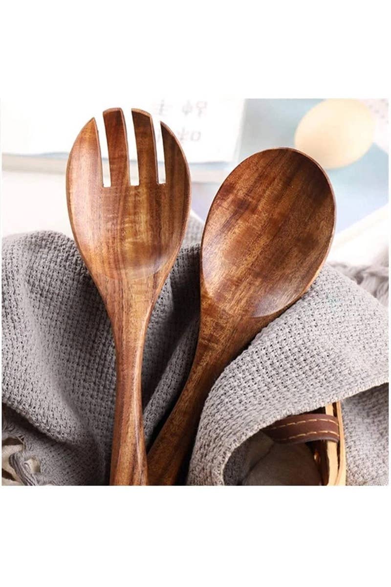 Natural Acacia Wood Cooking Utensils Set