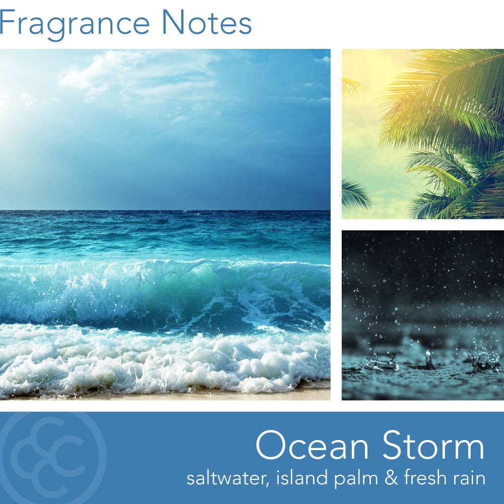 Ocean Storm 3-Wick Scented Jar Candle, Soy Blend Wax, 14.5oz