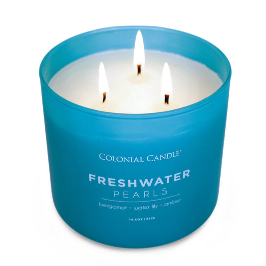 Freshwater Pearls Scented Jar Candle, Soy Blend Wax, 14.5oz