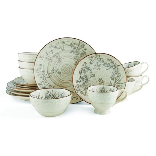 Pfaltzgraff Bella Gray 16PC Dinnerware Set