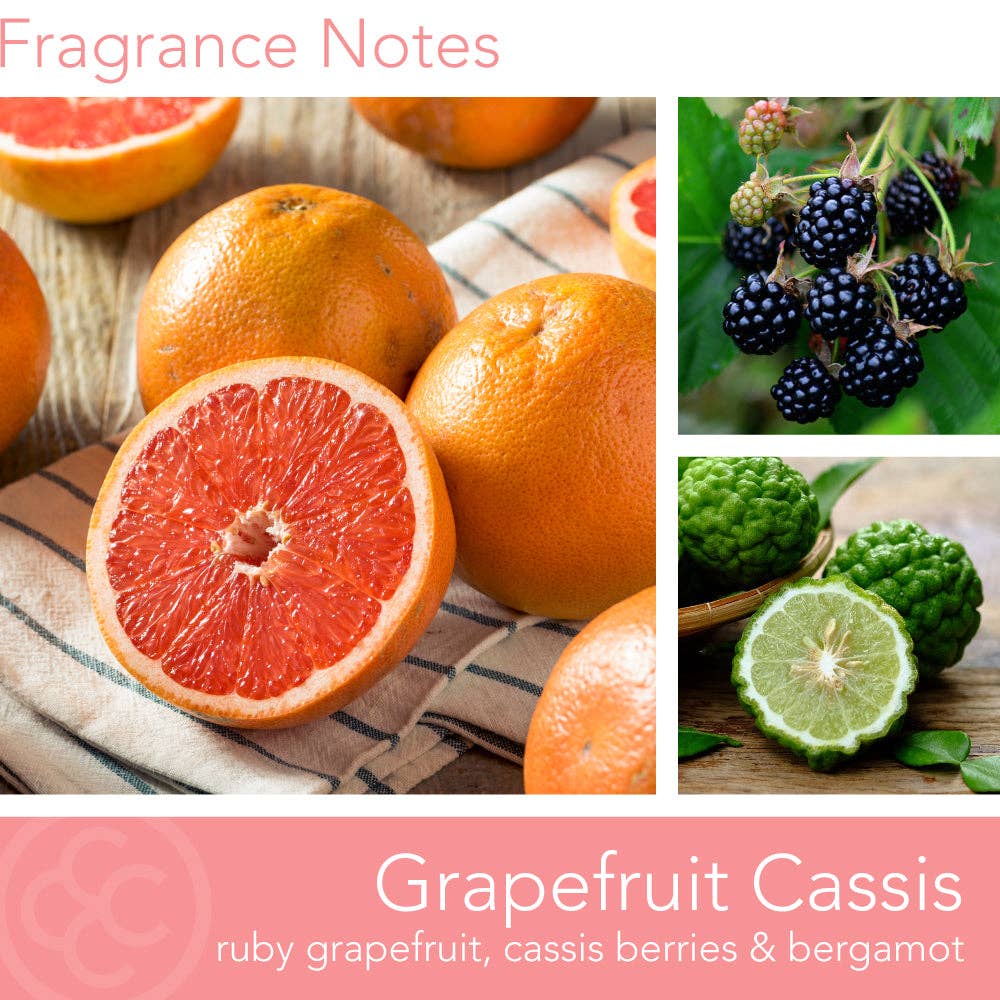 Grapefruit Cassis Scented Jar Candle, Soy Blend Wax, 14.5oz
