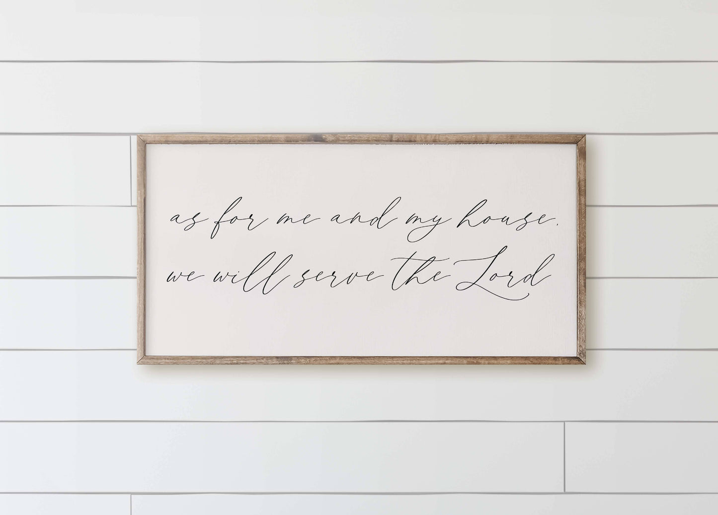 As for Me and My House Framed Art - 12"x24"