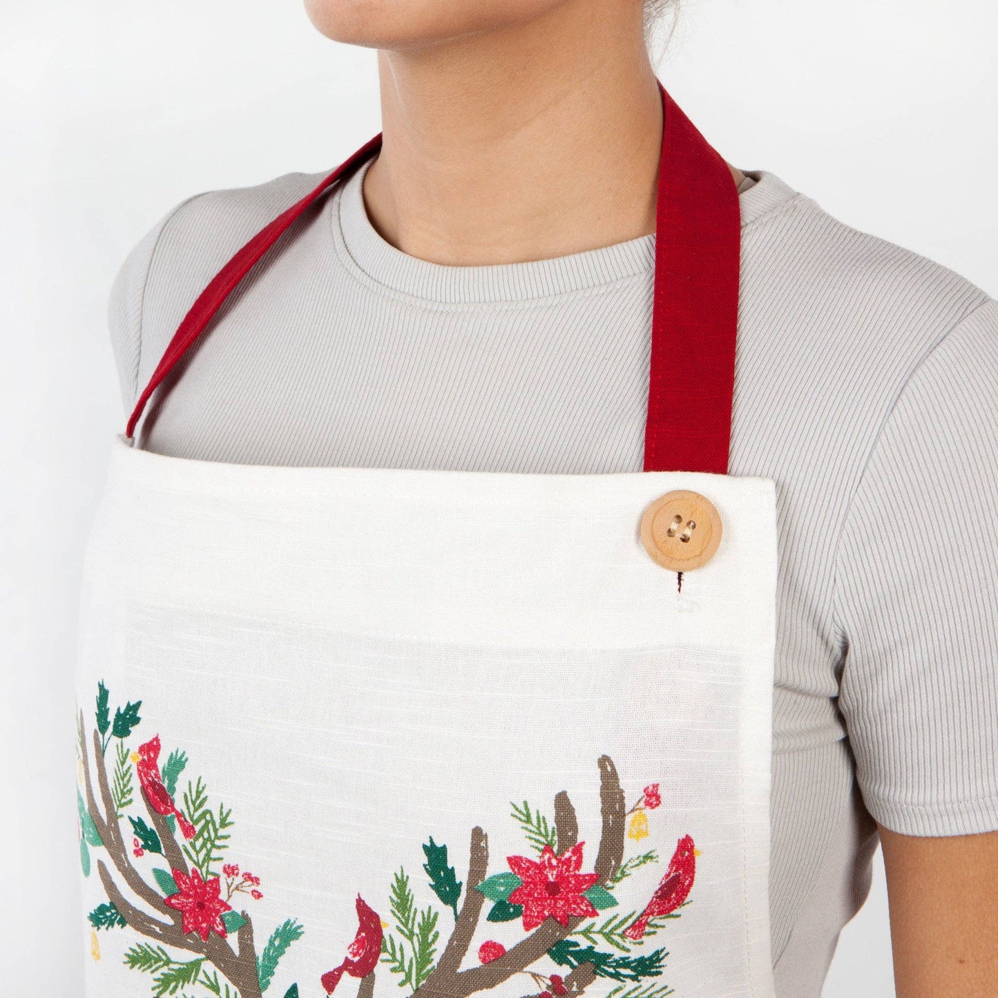 Dasher Deer Christmas Spruce Apron