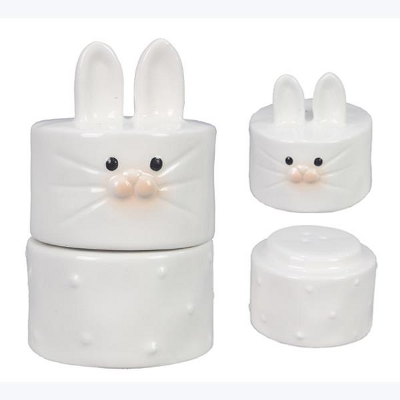 Ceramic Stacking Bunny Salt & Pepper Shakers