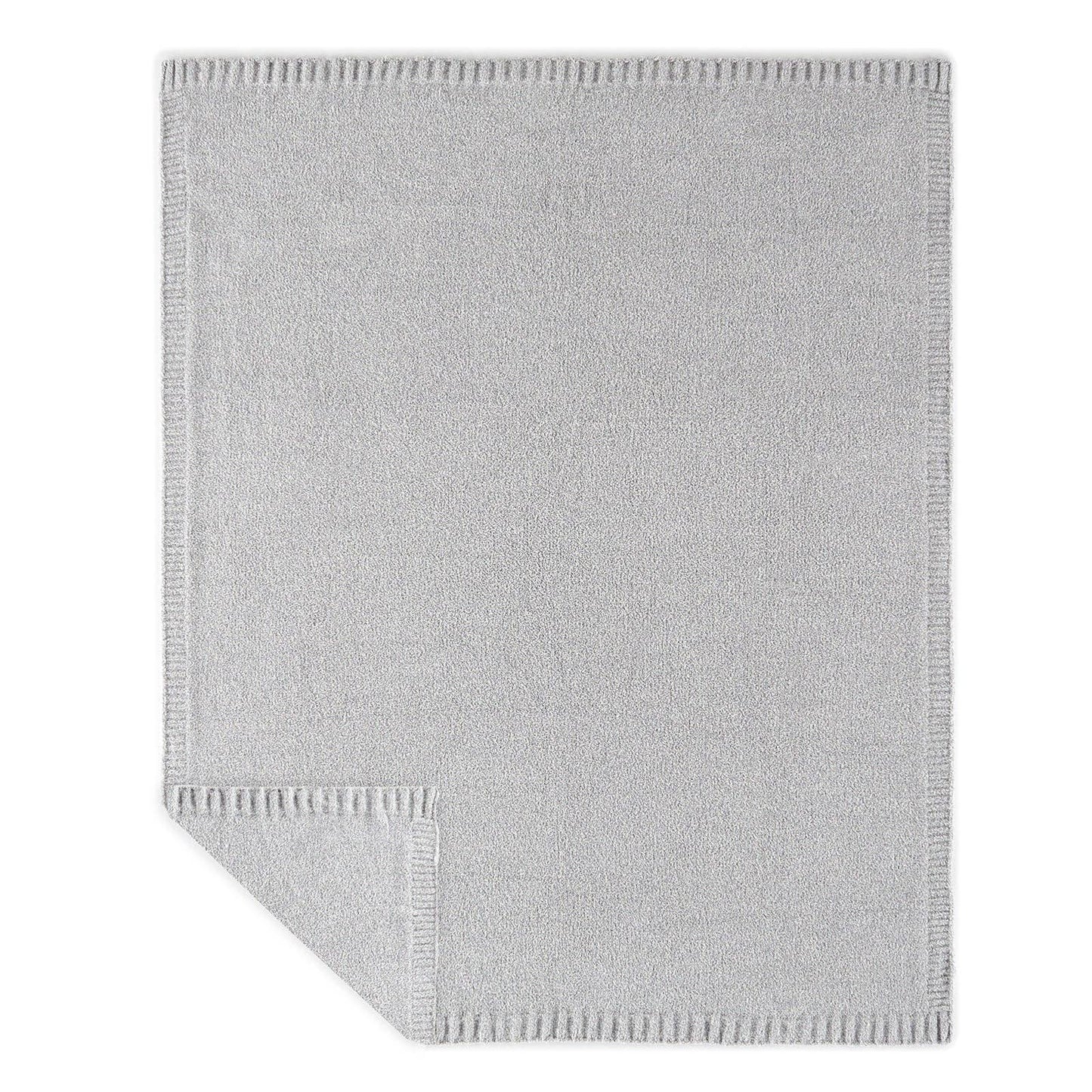 Grey Heathered Knit Throw - 60" x 70"