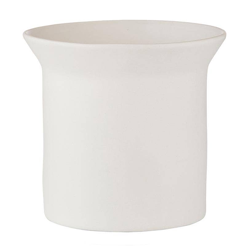 Small White Ceramic Pots - 2 Sizes