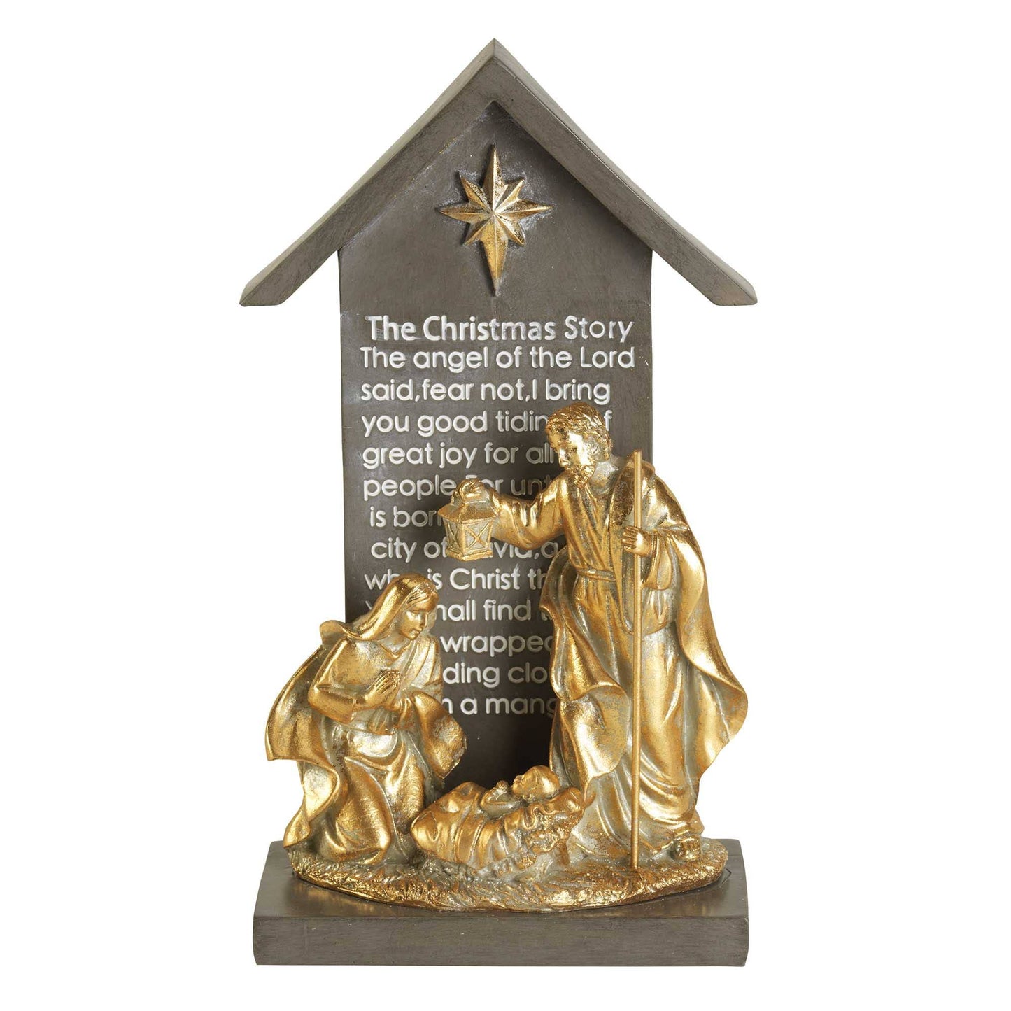 Holy Family in Creche - 9.75"
