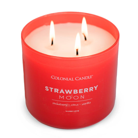 Strawberry Moon Scented Candle, Soy Blend Wax, 14.5oz