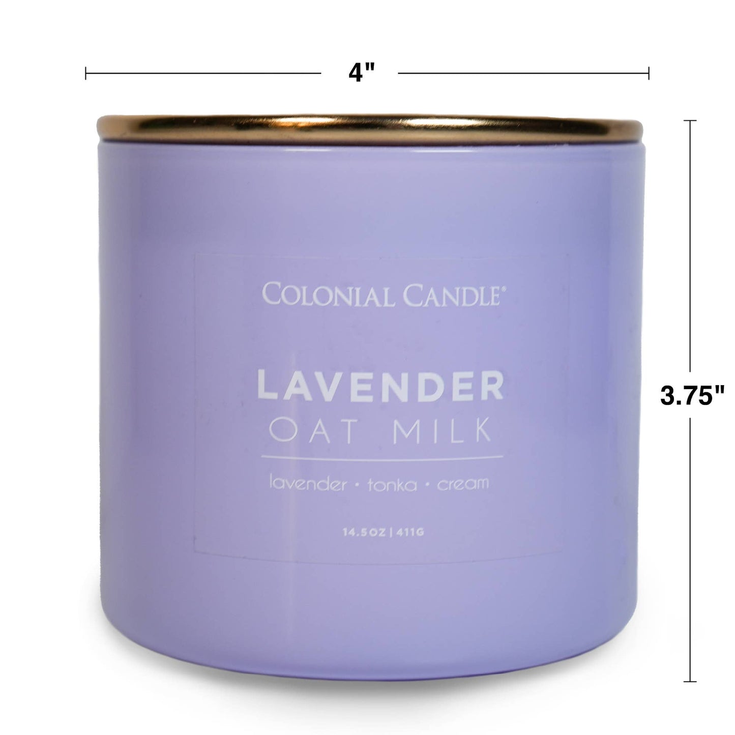Lavender Oat Milk Scented Jar Candle, Soy Blend Wax, 14.5oz