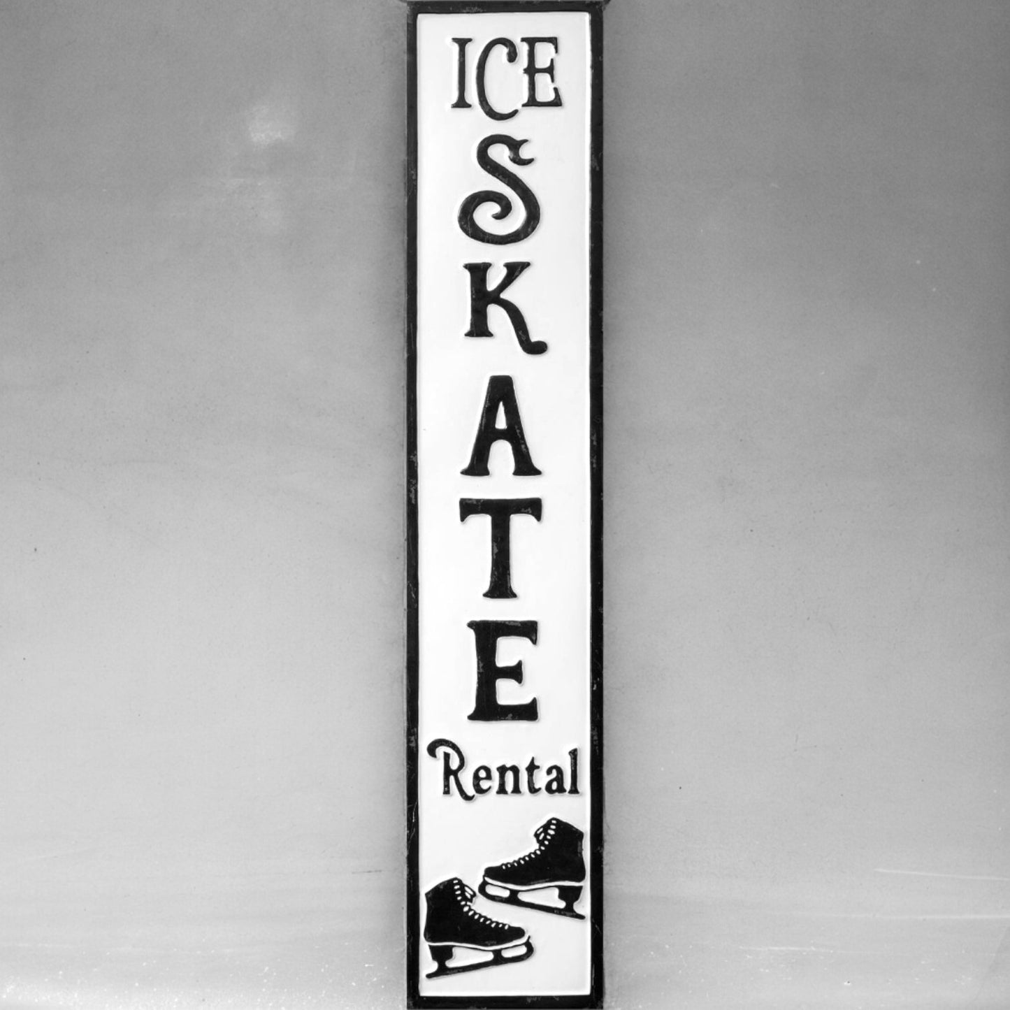 Ice Skate Rental Metal Doorway Sign - 40"