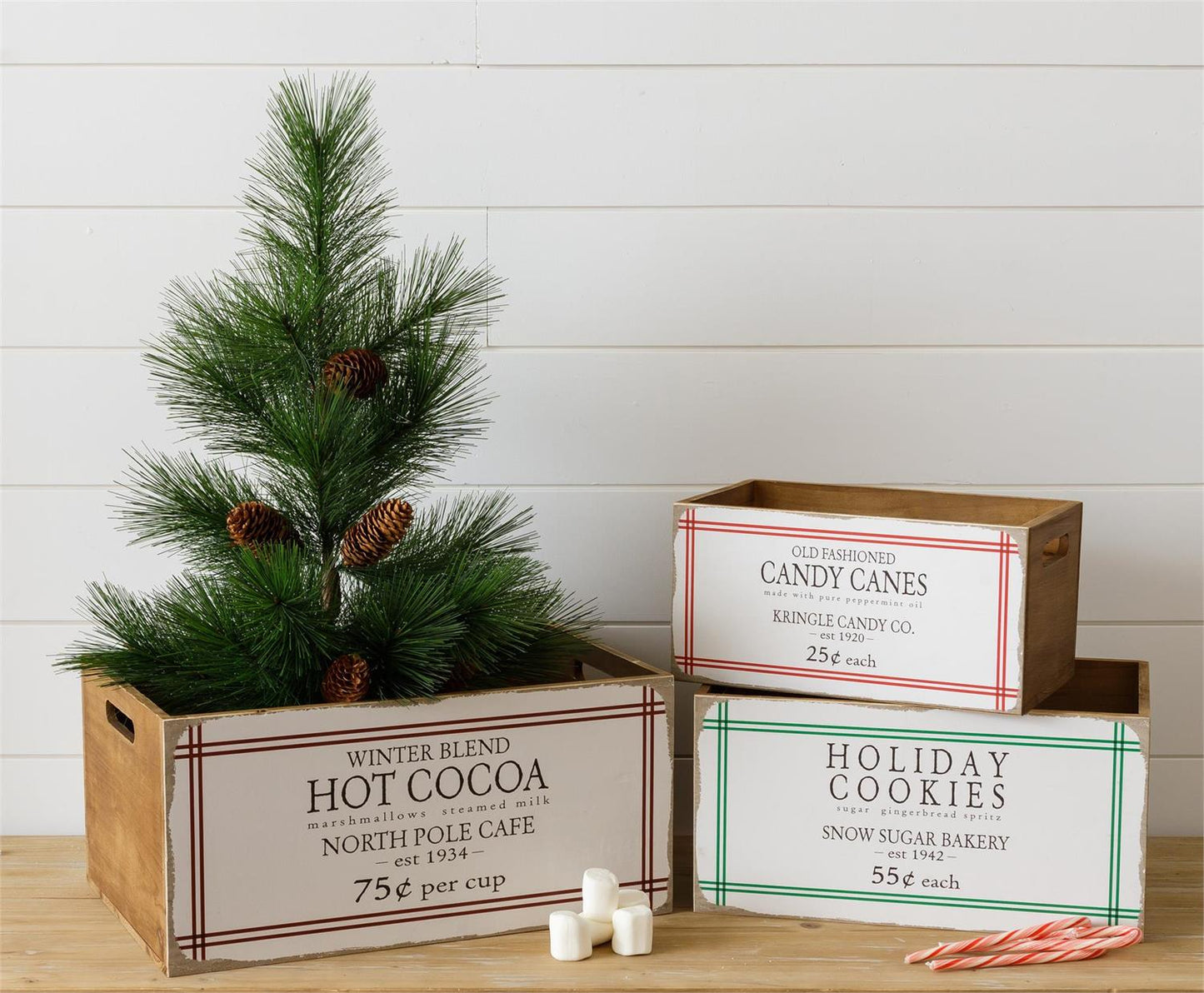 Wooden Holiday Crates