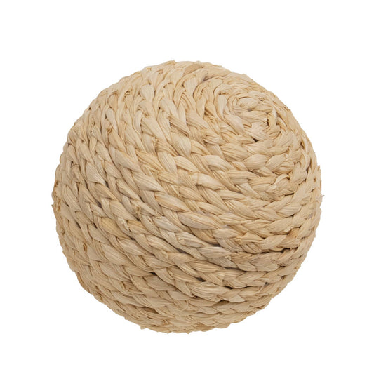 Natural Woven Seagrass Decorative Ball - 4"