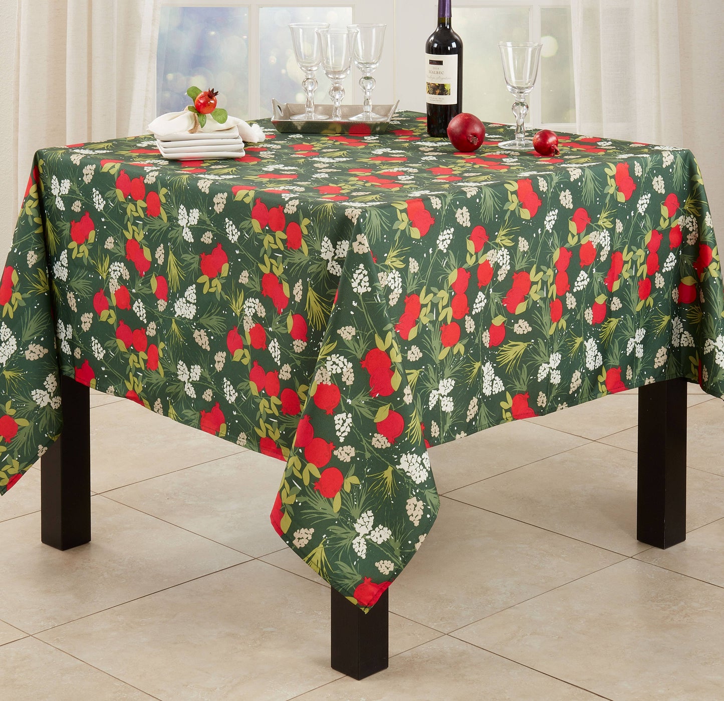 Holiday Pomegranate Tablecloth