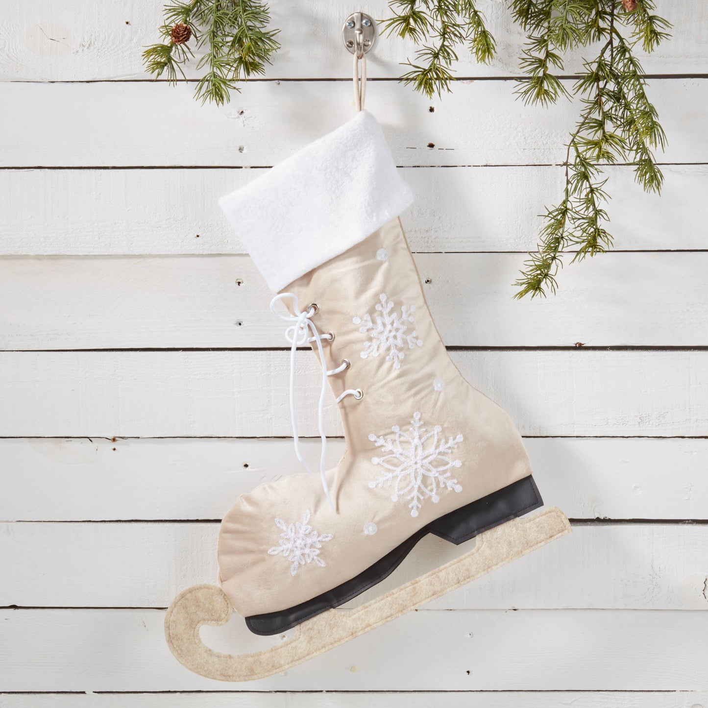 Wintry Charm Ice Skate Stocking - 25"