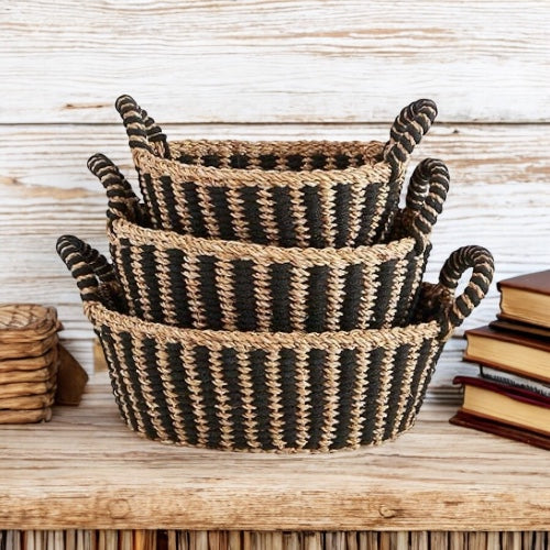 Oval Basket With Handle - 3 Size Options