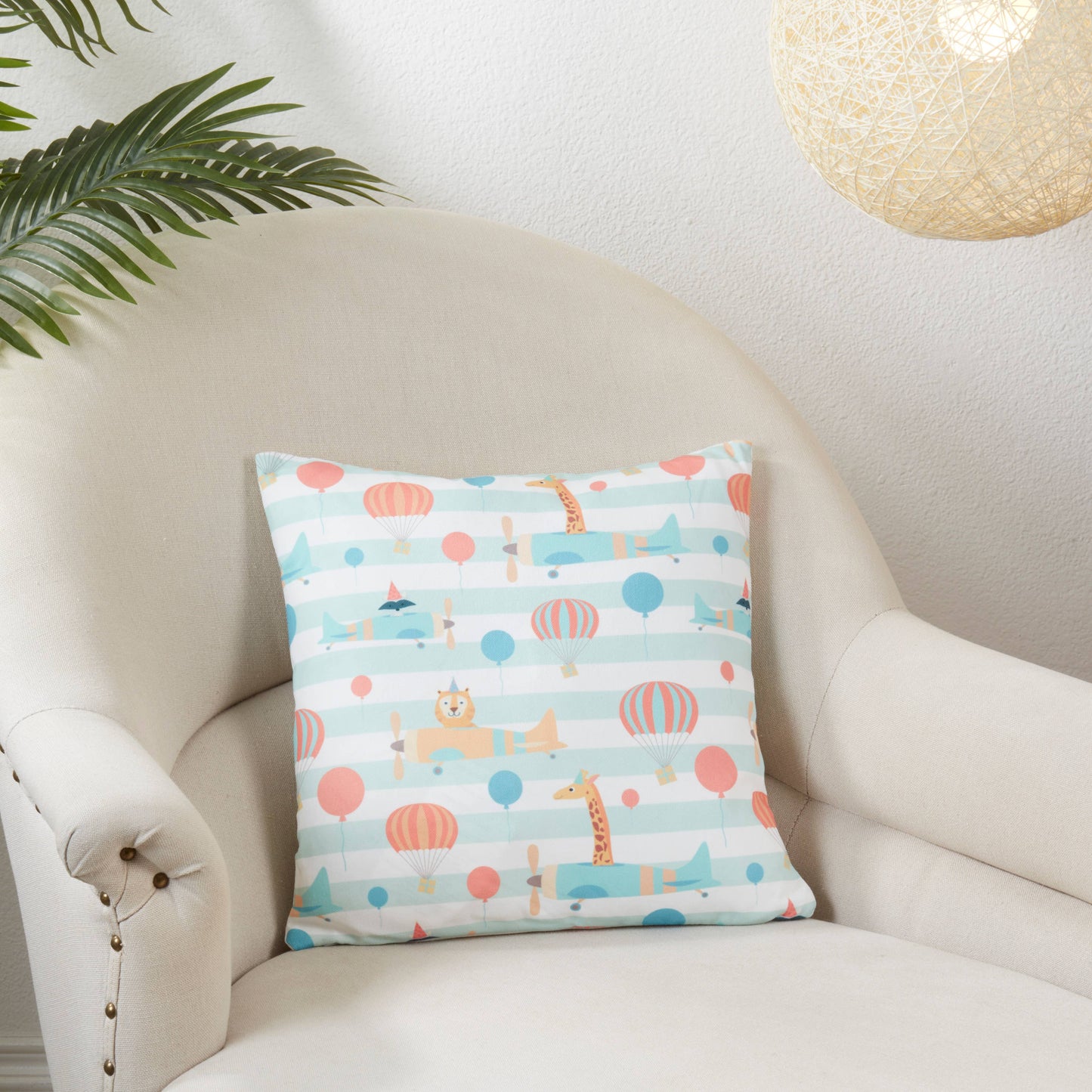 Animals Flying Throw Pillow - 16"