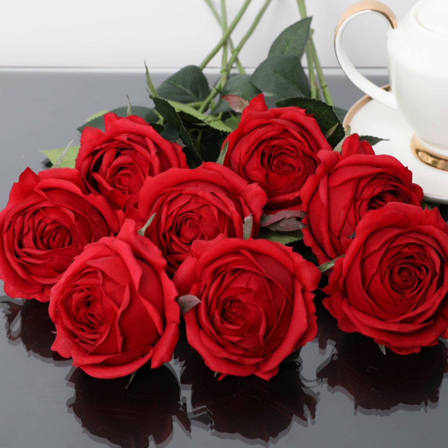 Elegant Red Cabbage Rose - 17"