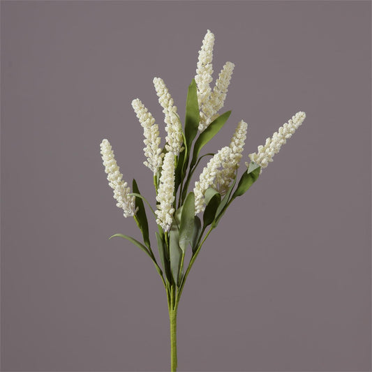 White Spike Flowers Pick - 18"