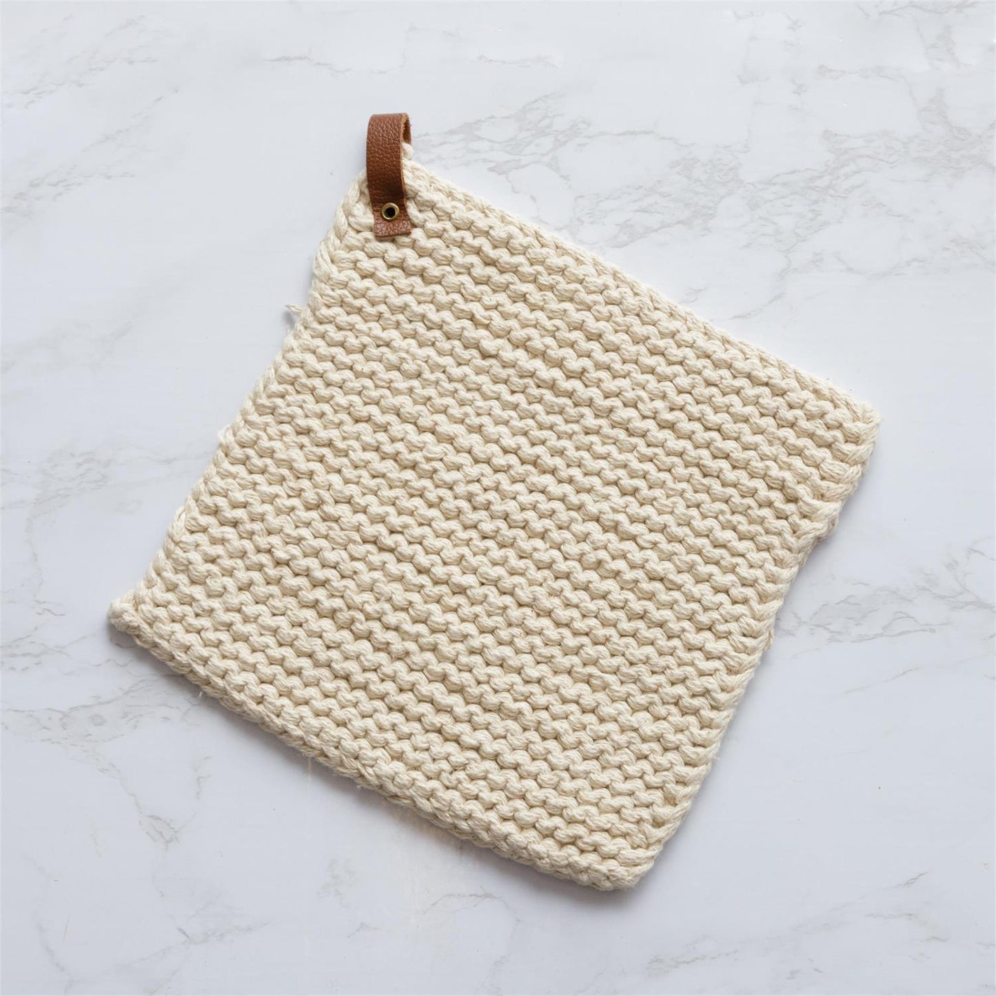 Knitted Pot Holder - 100% Cotton - 8"x8"