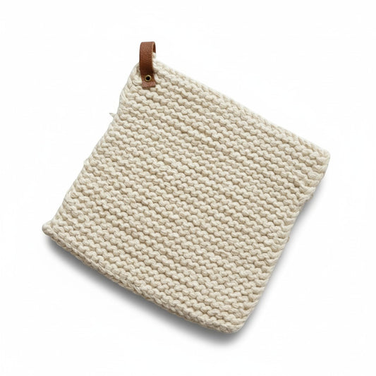 Knitted Pot Holder - 100% Cotton - 8"x8"