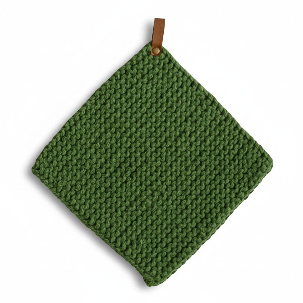 Knitted Pot Holder - 100% Cotton - 8"x8"