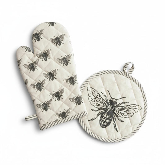 Bee Oven Mitt and Pot Holder