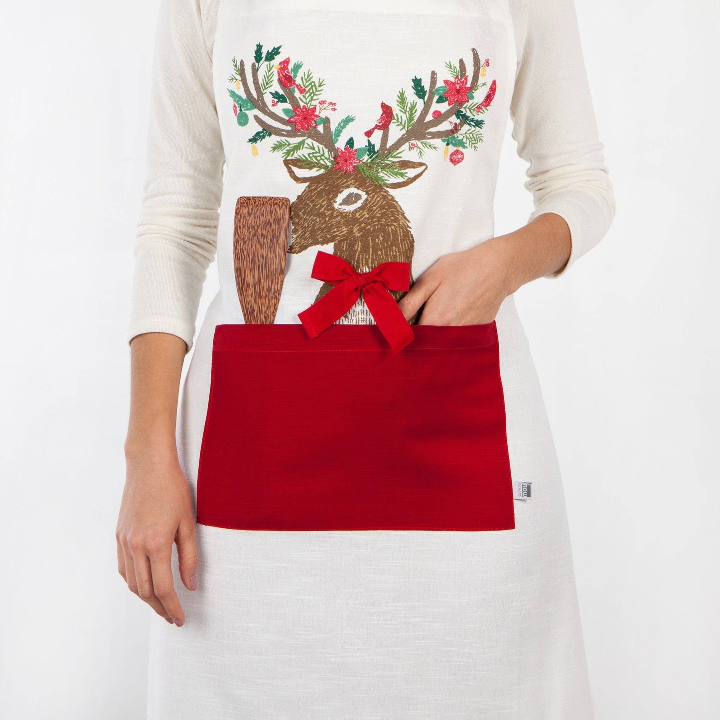 Dasher Deer Christmas Spruce Apron