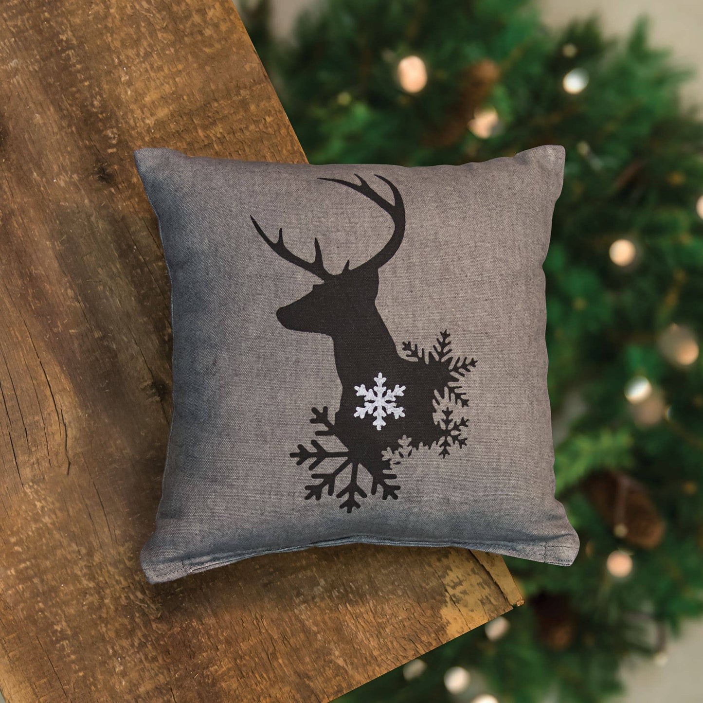 Winter Reindeer Pillow - 10"