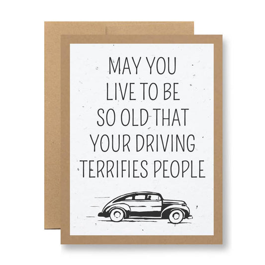 Plantable Seed Paper Greeting Card - ...terrifies people