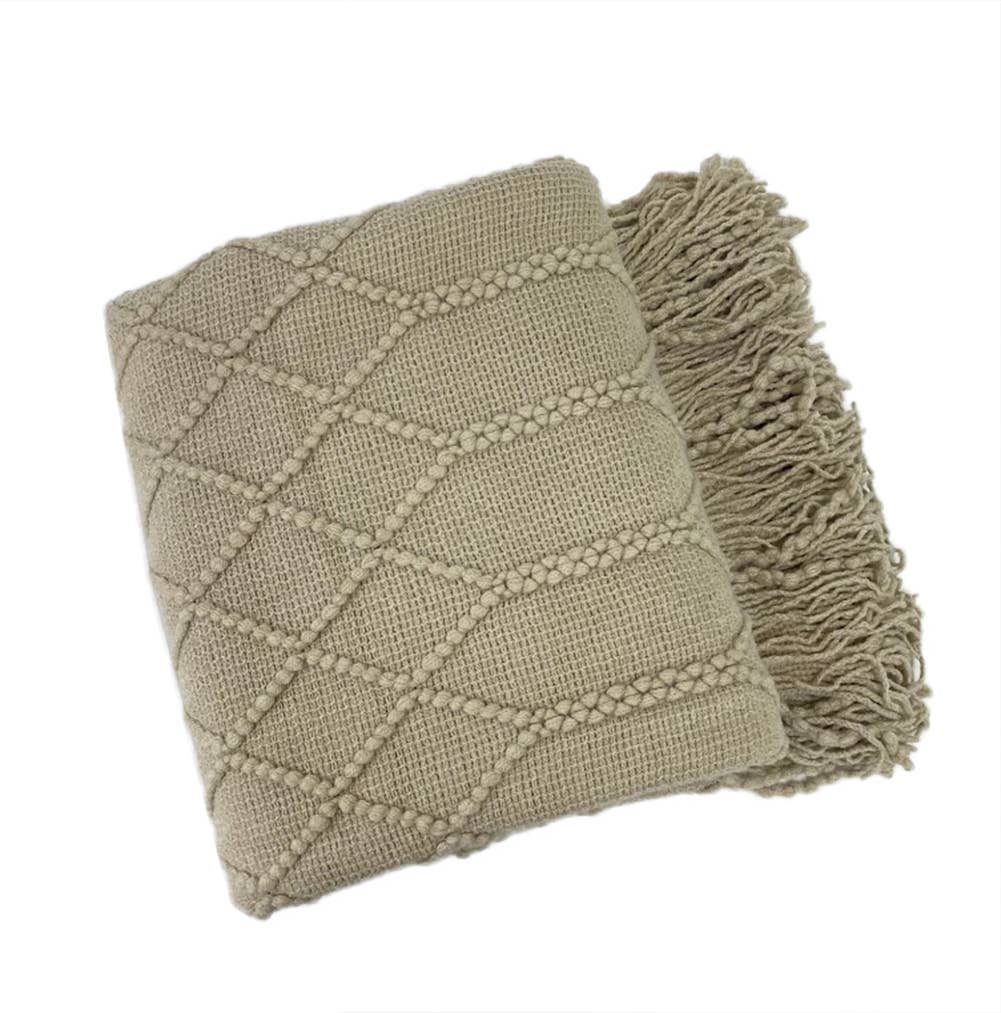 Diamond Knit Throw Blanket - 50x60 Inch