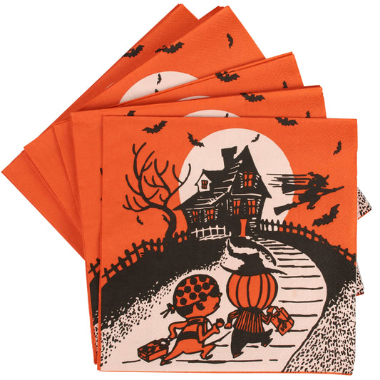 Vintage Halloween Dinner Napkin - 6.5"