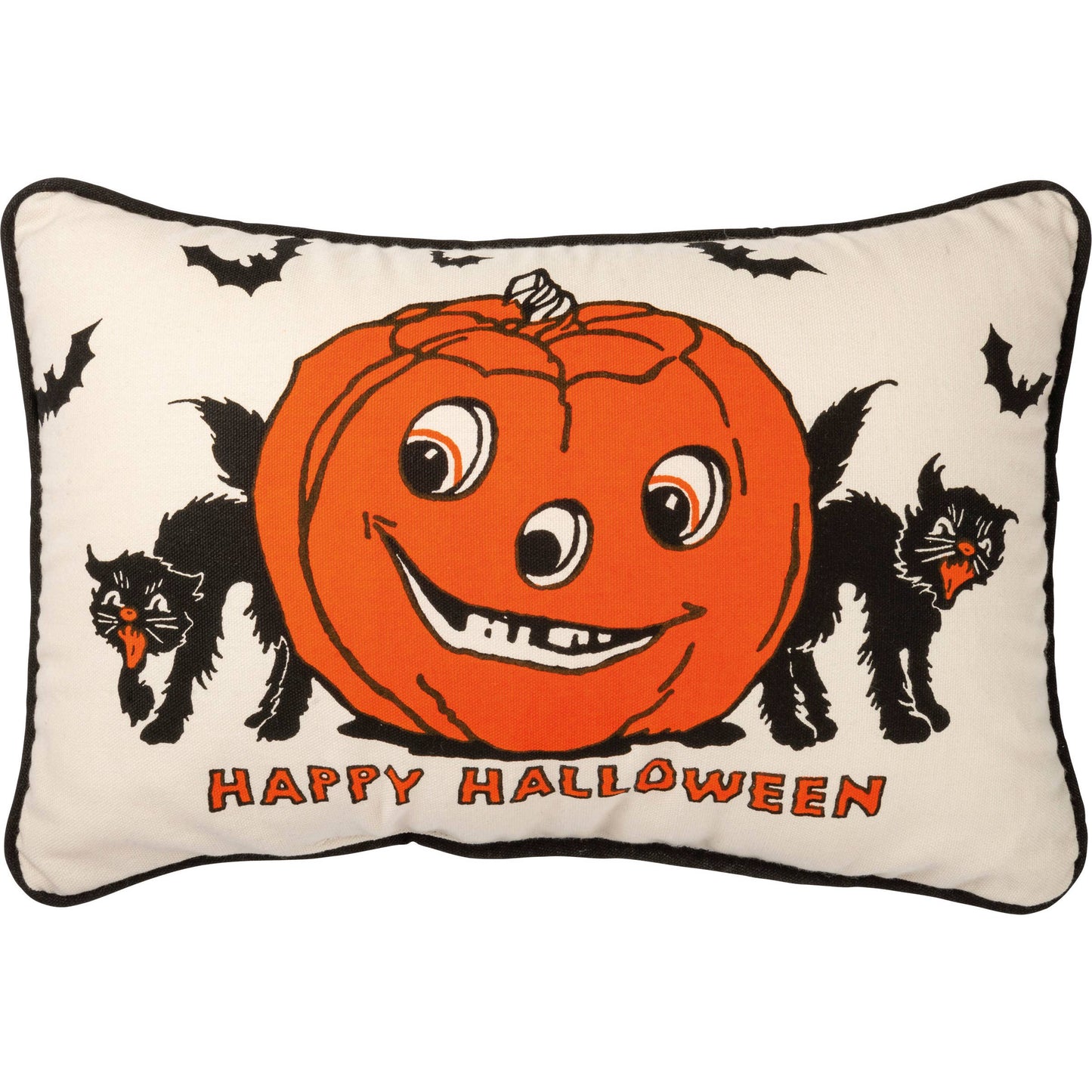 Vintage Happy Halloween Pillow - 15"