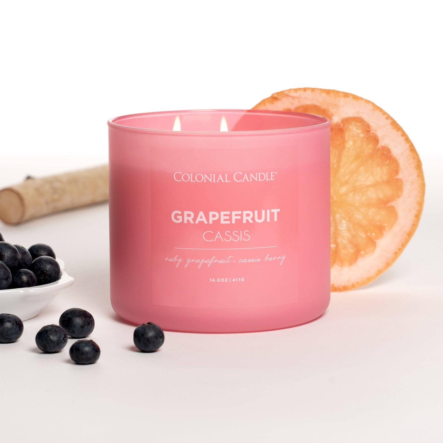 Grapefruit Cassis Scented Jar Candle, Soy Blend Wax, 14.5oz