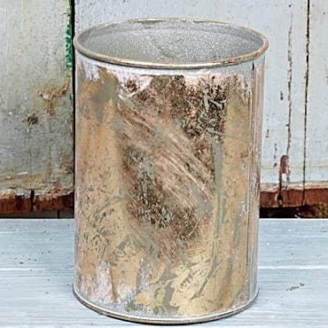 Distressed Gold Metal Bucket - 5.5" x 4"