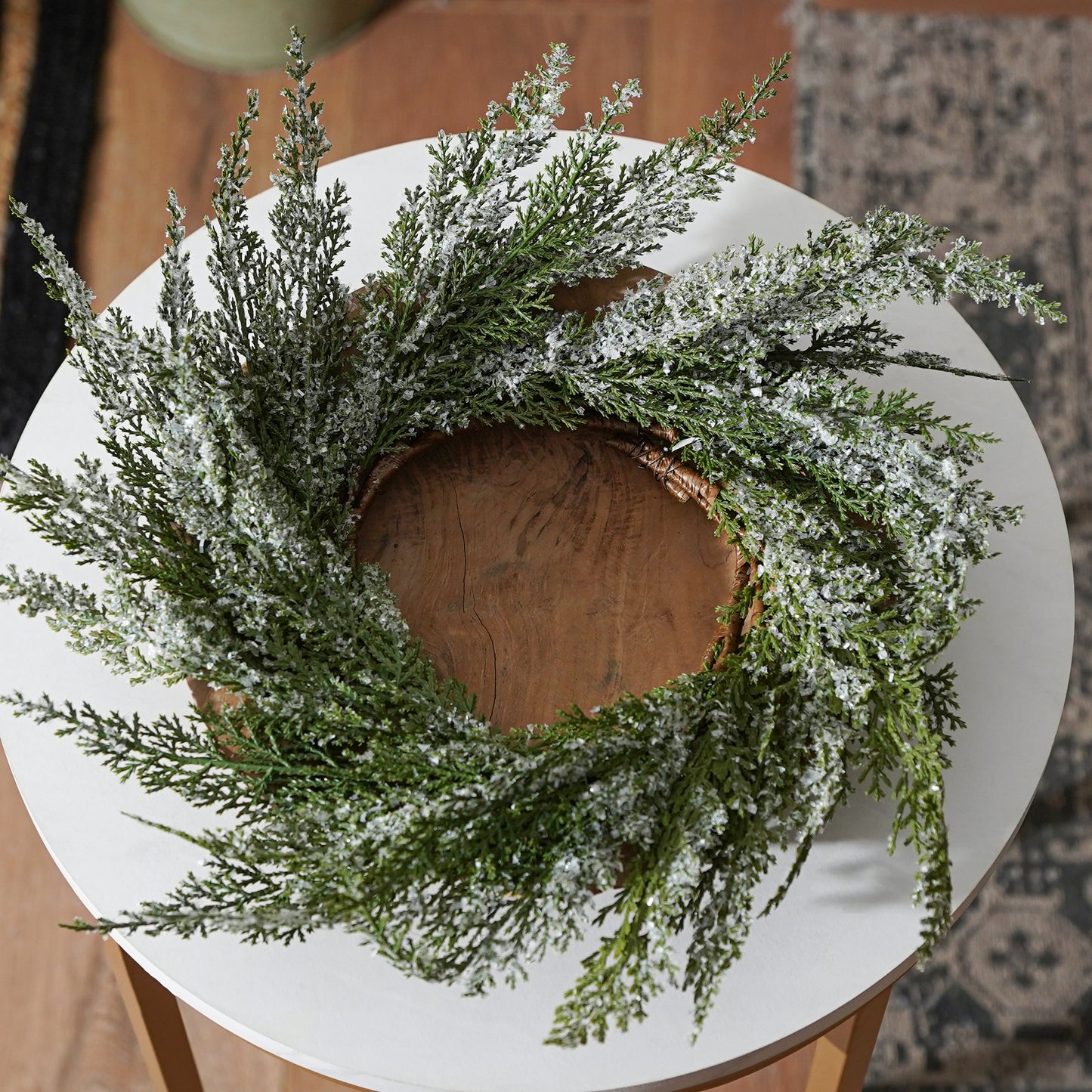 Snowy Cedar Wreath | Small - 18"