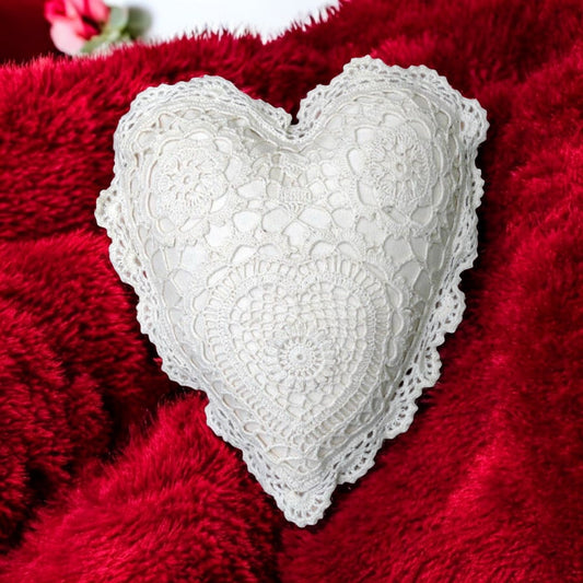 HeartCrochet Filled Sham - 8"